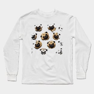 Pug pattern Long Sleeve T-Shirt